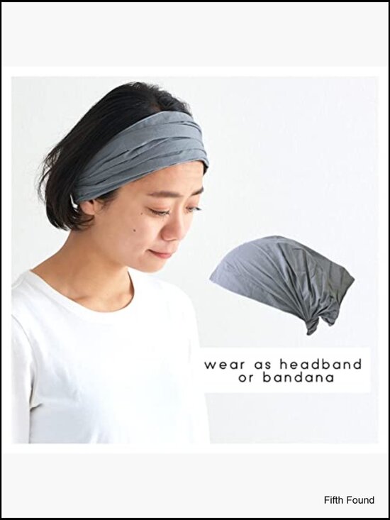 Cotton Bandana Headband - Yoga Elastic Head Cover Boho Hair Scarf main image 3
